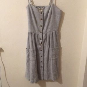 Denim button down dress